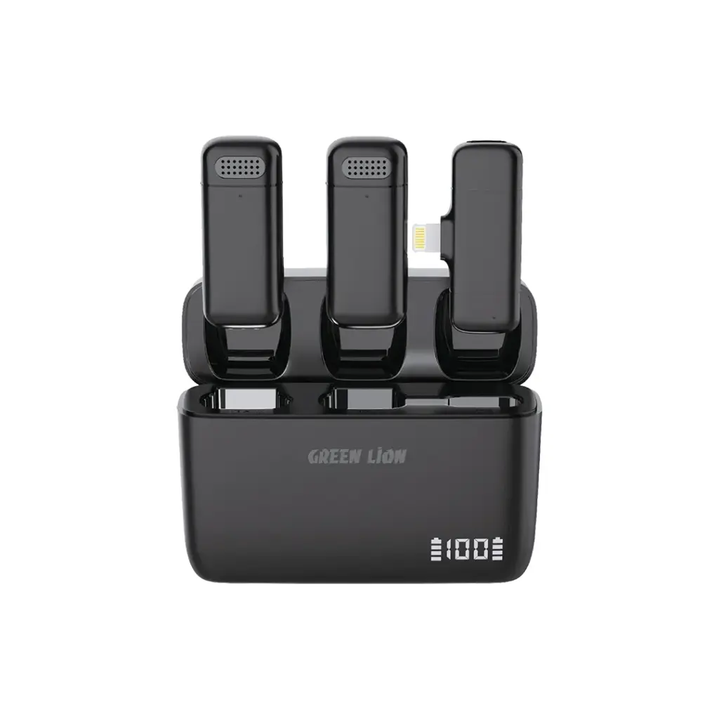 Green Lion Duo Cast Wireless Mic - Black (Lightning)