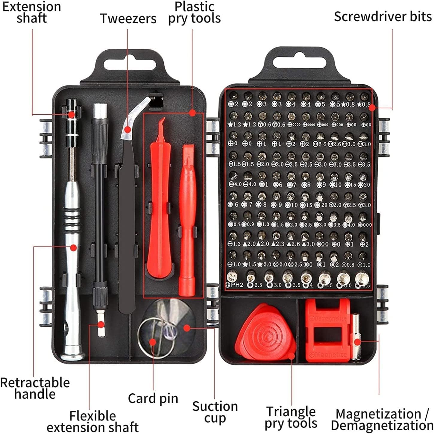 SKY-TOUCH Precision Screwdriver Set, 110 in 1 Magnetic Driver Repair Tool Kits for Phone