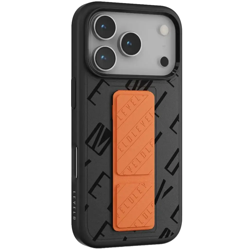 Levelo Morphix Vallo Faux Leather Gripstand Case for iPhone 17 Pro/Pro Max
