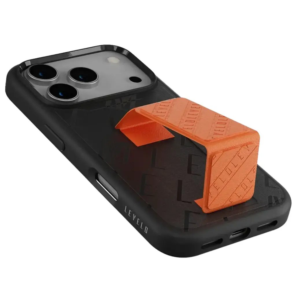 Levelo Morphix Vallo Faux Leather Gripstand Case for iPhone 17 Pro/Pro Max
