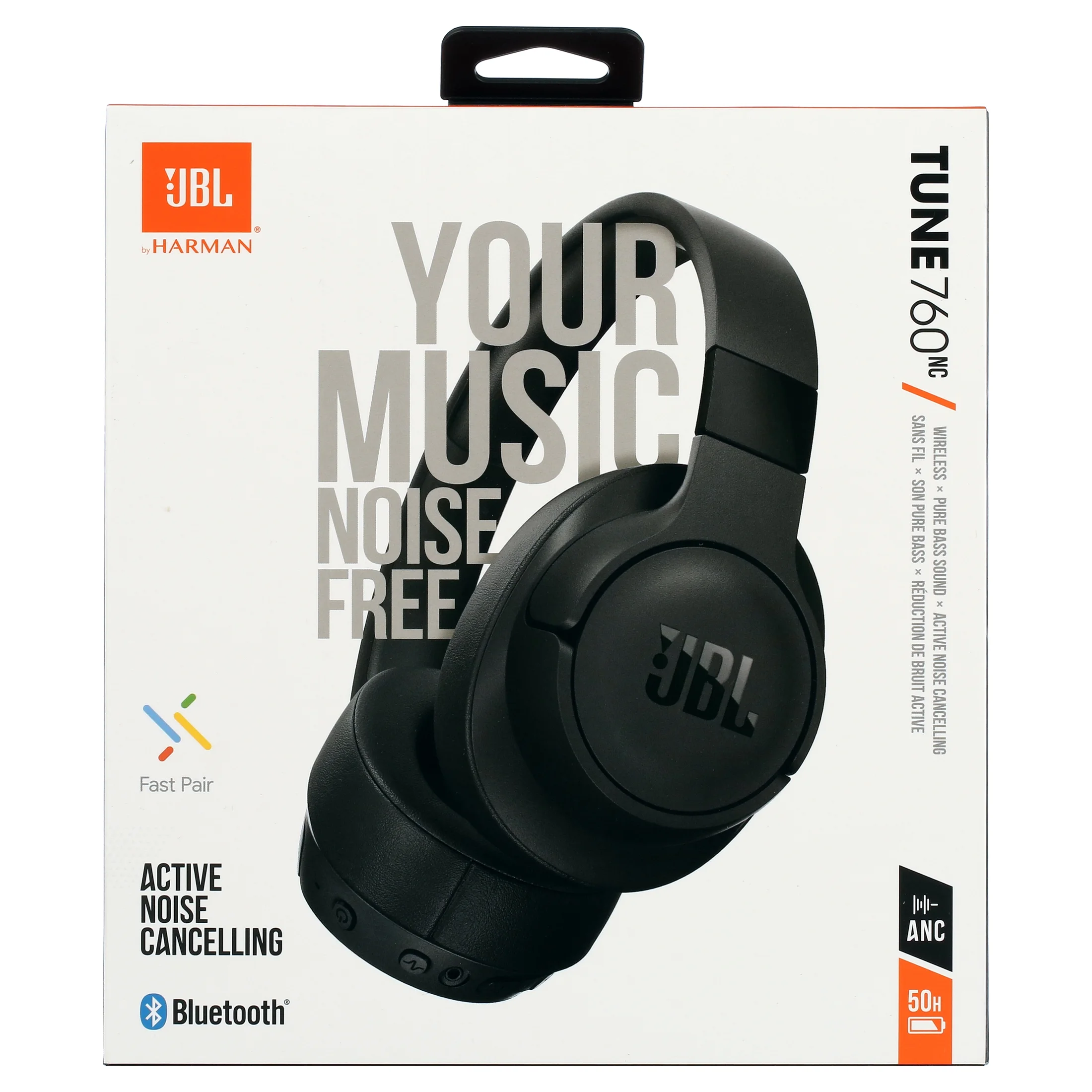 JBL T760 Noise Cancelling Headphones Black