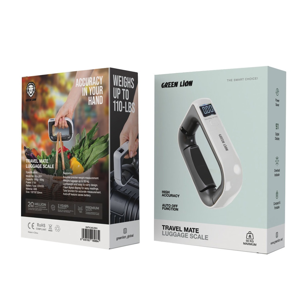 Green Lion Travel Mate Luggage Scale - White