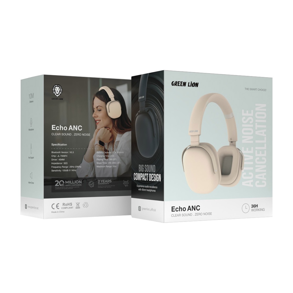 Green Lion Echo ANC Wireless Headphone