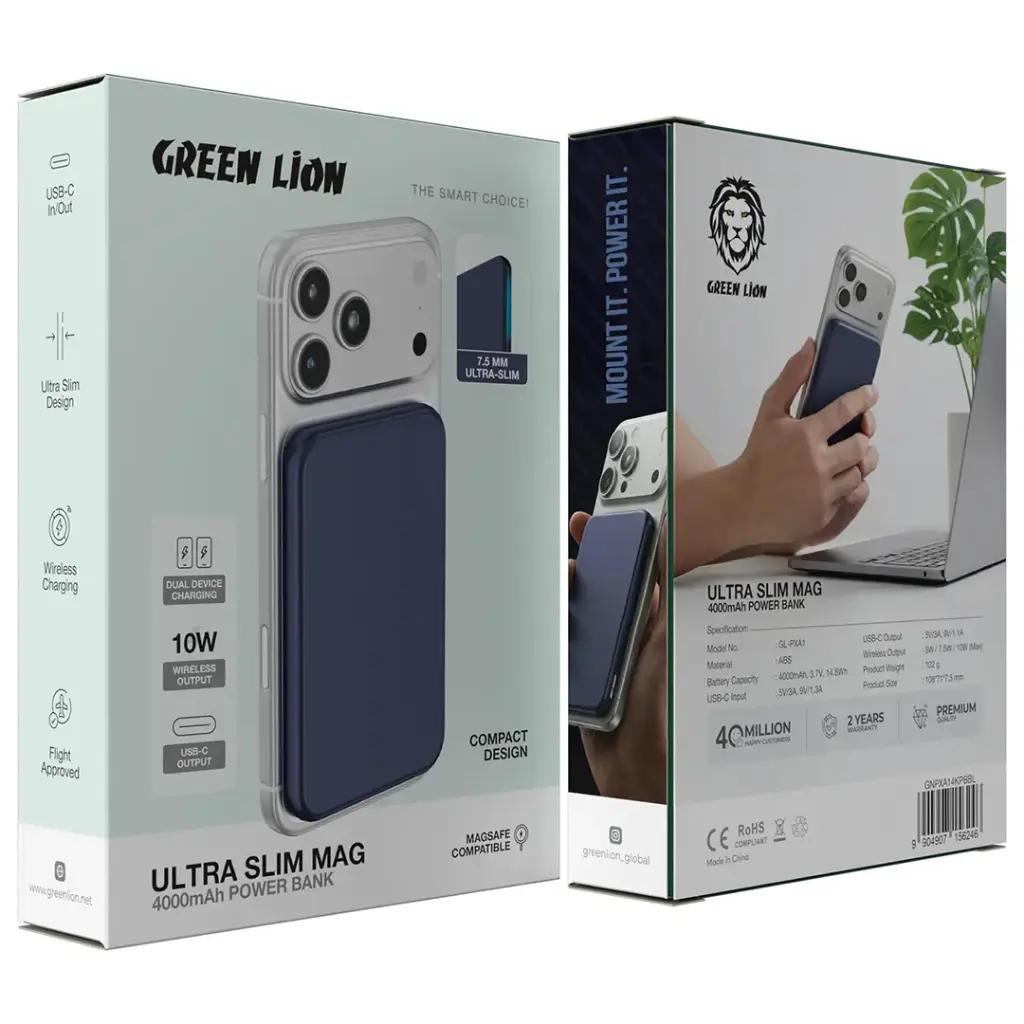Green Lion Ultra Slim Mag 4000mAh Power Bank