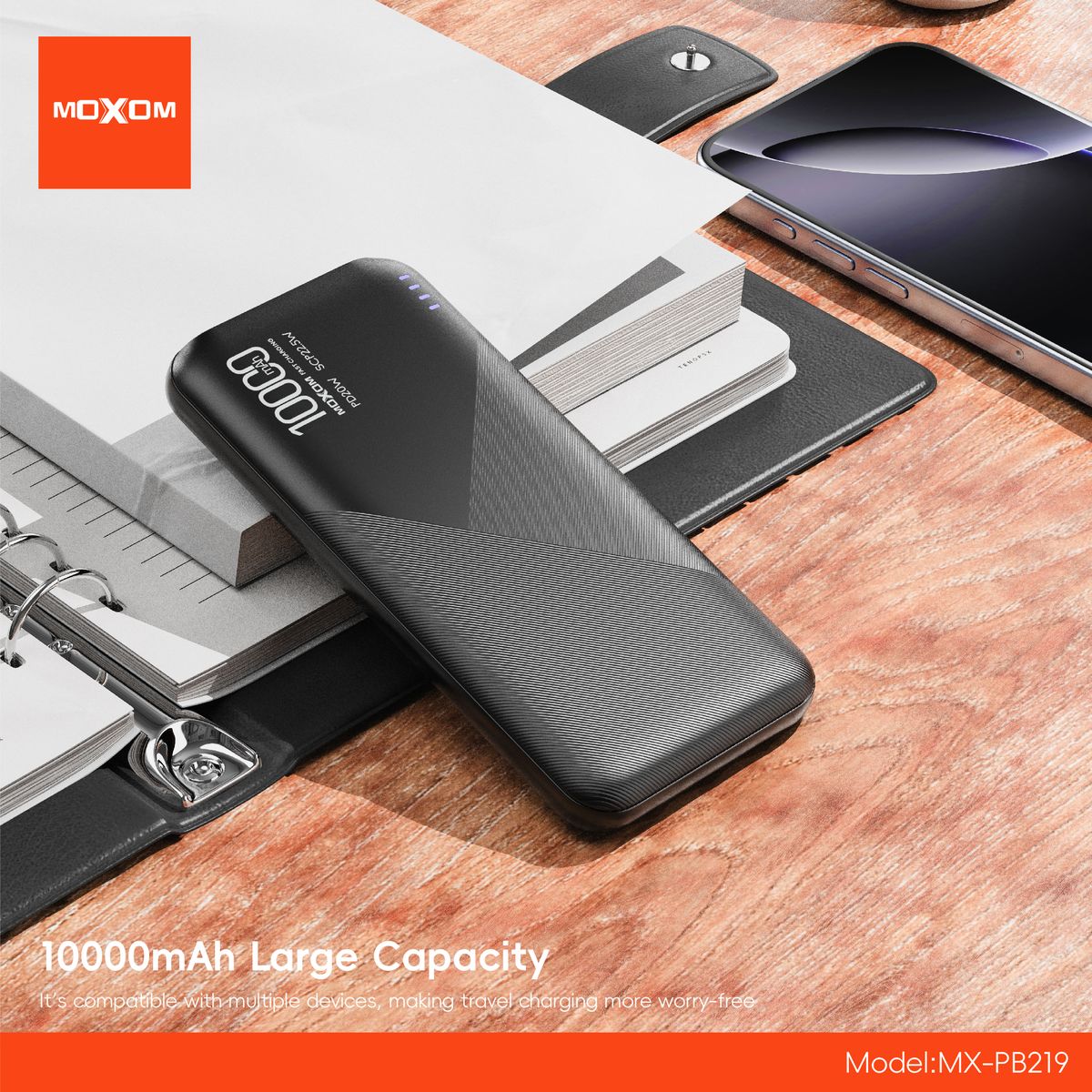Moxom MX-PB219 10000mAh 22.5W Fast Charging Power Bank USB-C